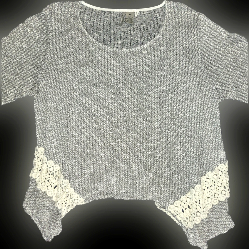 Crochet Top with Lace Accents